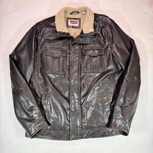 Levi’s Men's Faux Leather Trucker Jacket L